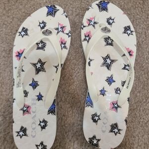 Coach Star Print Flip Flops